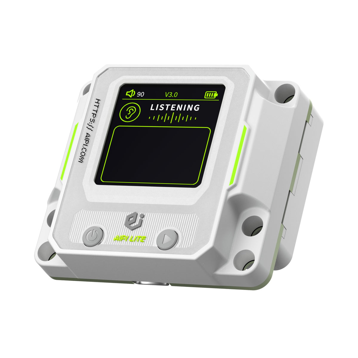 White AIPI Lite EVO with battery module on a white background