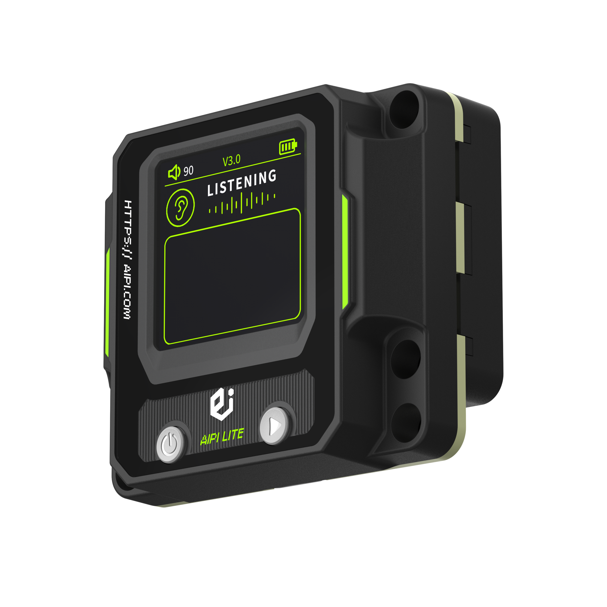 Official assembled black AIPI Lite EVO product visualization