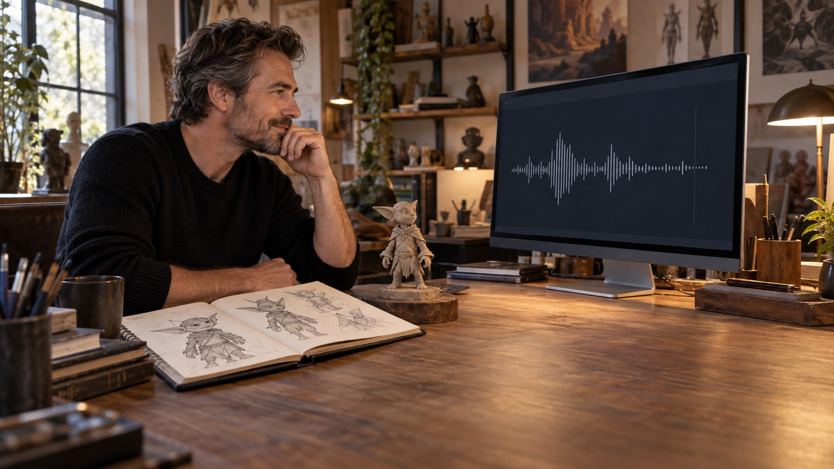 Creator auditioning a voice for an original character