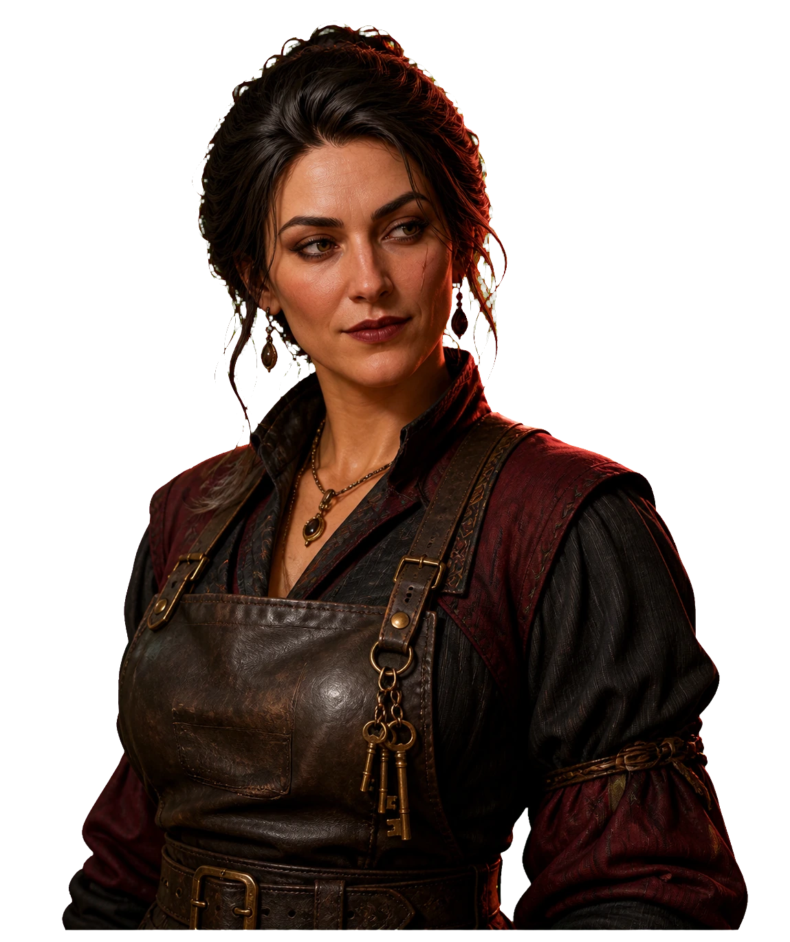 Mara, a tavern keeper NPC represented by AIPI Lite