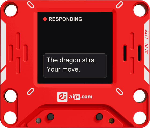 Red AIPI vessel, screen reading: The dragon stirs. Your move.